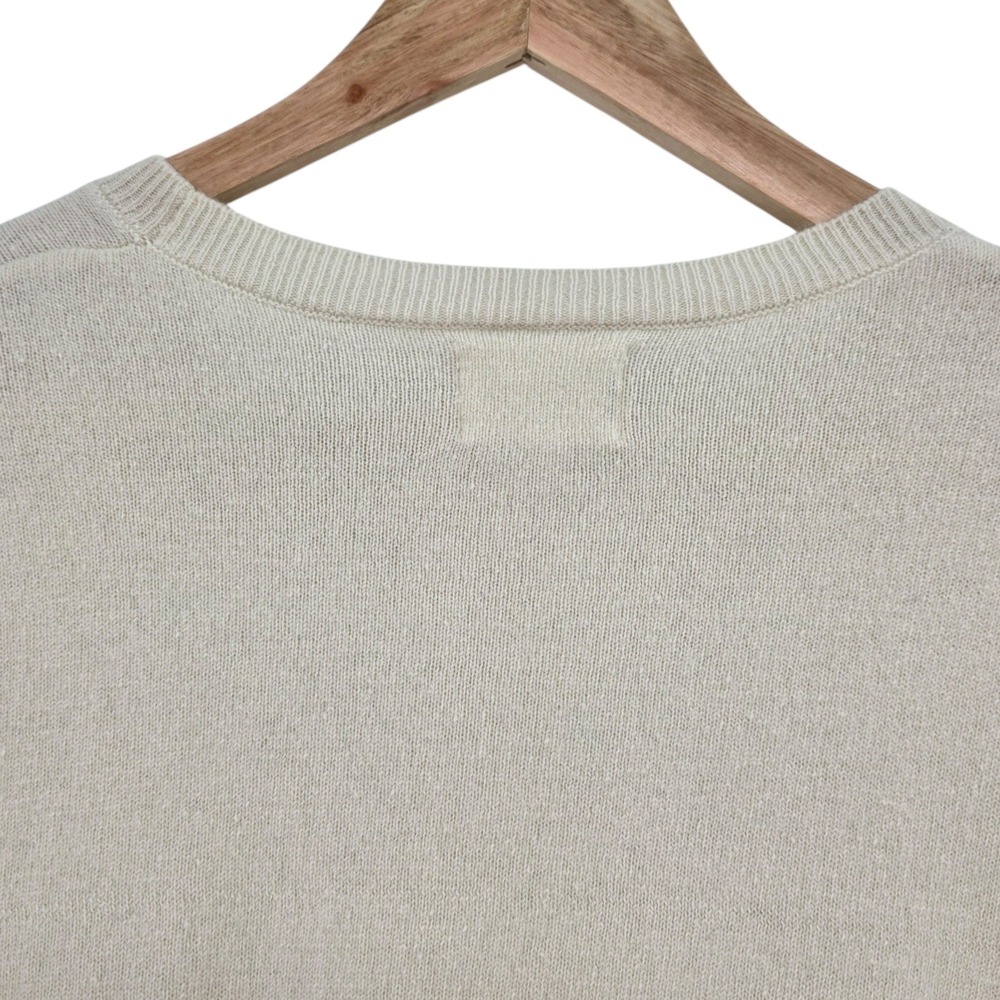 Sezane Womens L Andreas Wool Cashmere Ruffle Sweater in Ecru - Picture 6 of 13